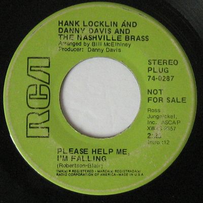 Hank Locklin - Please Help Me, I'm Falling Vinyl Singles Vinyl Zeer Goed / Hoesje Generic "VINYLSINGLES.NL"