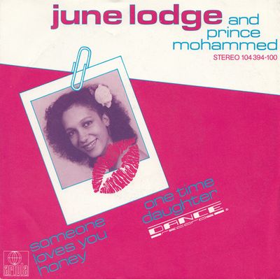 June Lodge - Someone Loves You Honey - One Time Daughter Vinyl Singles Vinyl Zeer Goed / Hoesje Goed "VINYLSINGLES.NL"