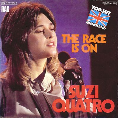 Suzi Quatro - The Race Is On Vinyl Singles Vinyl Zeer Goed / Hoesje Goed "VINYLSINGLES.NL"