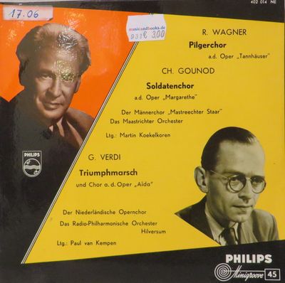 Richard Wagner - Pilgerchor Vinyl Zeer Goed / Hoesje Goed "VINYLSINGLES.NL"