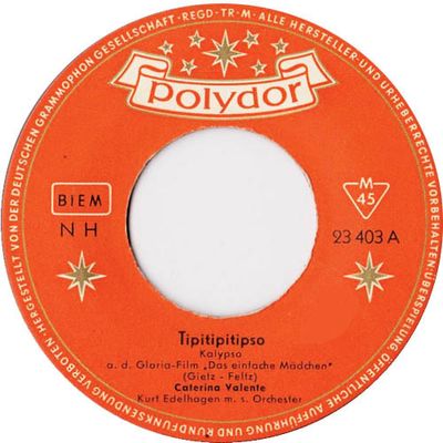 Caterina Valente - Tipitipitipso Vinyl Singles Vinyl (VG) <br> Hoes Generic