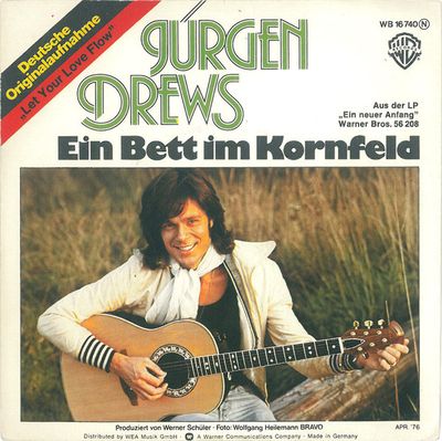 Jürgen Drews - Ein Bett Im Kornfeld Vinyl Singles Vinyl (VG) <br> Hoes (G+)