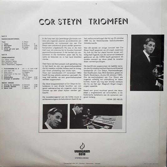 Cor Steyn - Triomfen (LP) Vinyl LP Vinyl Zeer Goed / Hoesje Goed "VINYLSINGLES.NL"