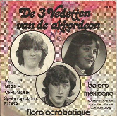Walter & Nicole & Veronique - De 3 Vedetten Van De Akkordeon Vinyl Singles Vinyl (VG) <br> Hoes (G+)