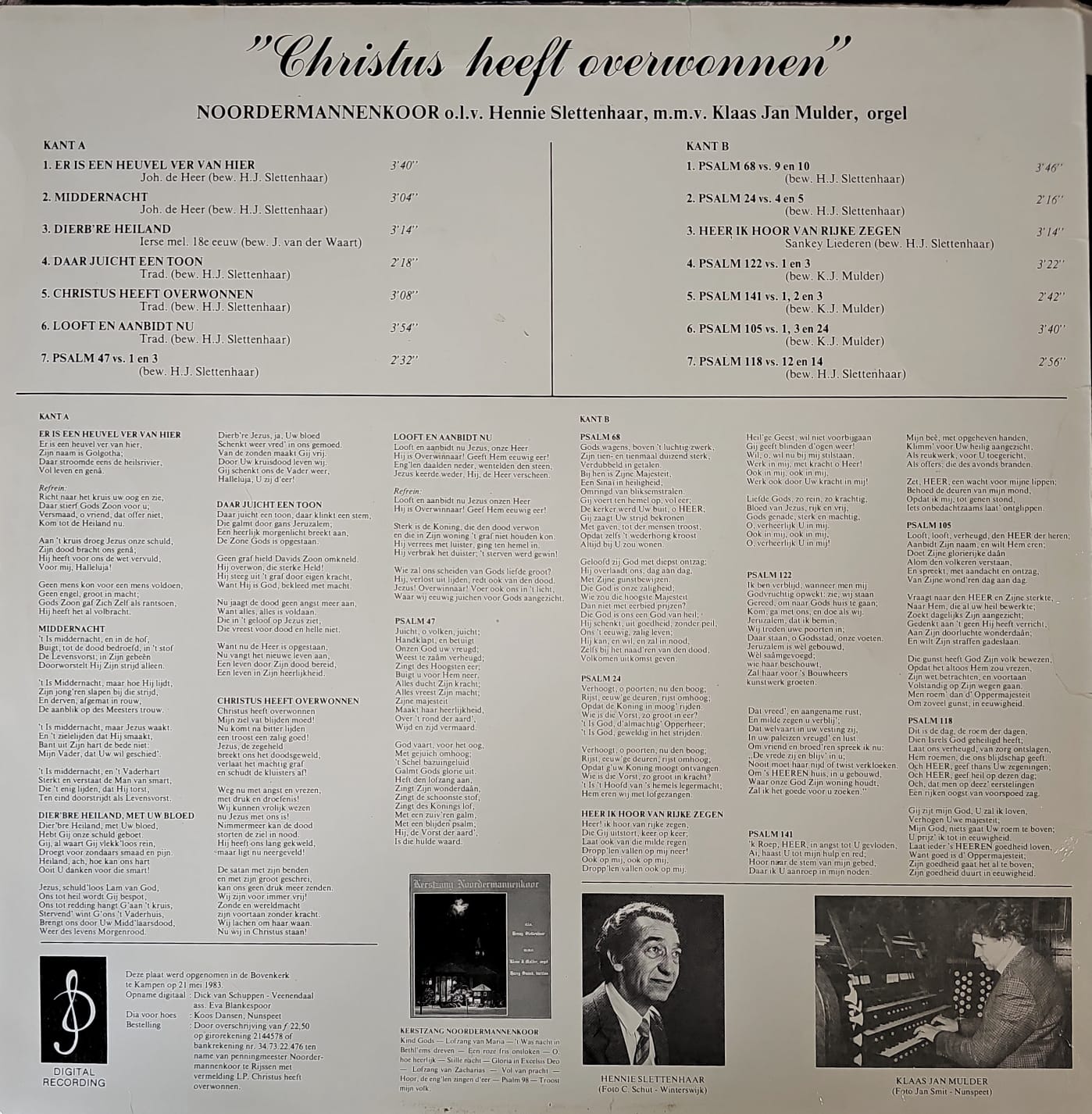 Noordermannenkoor - Christus Heeft Overwonnen (LP) 50317 Vinyl LP VINYLSINGLES.NL