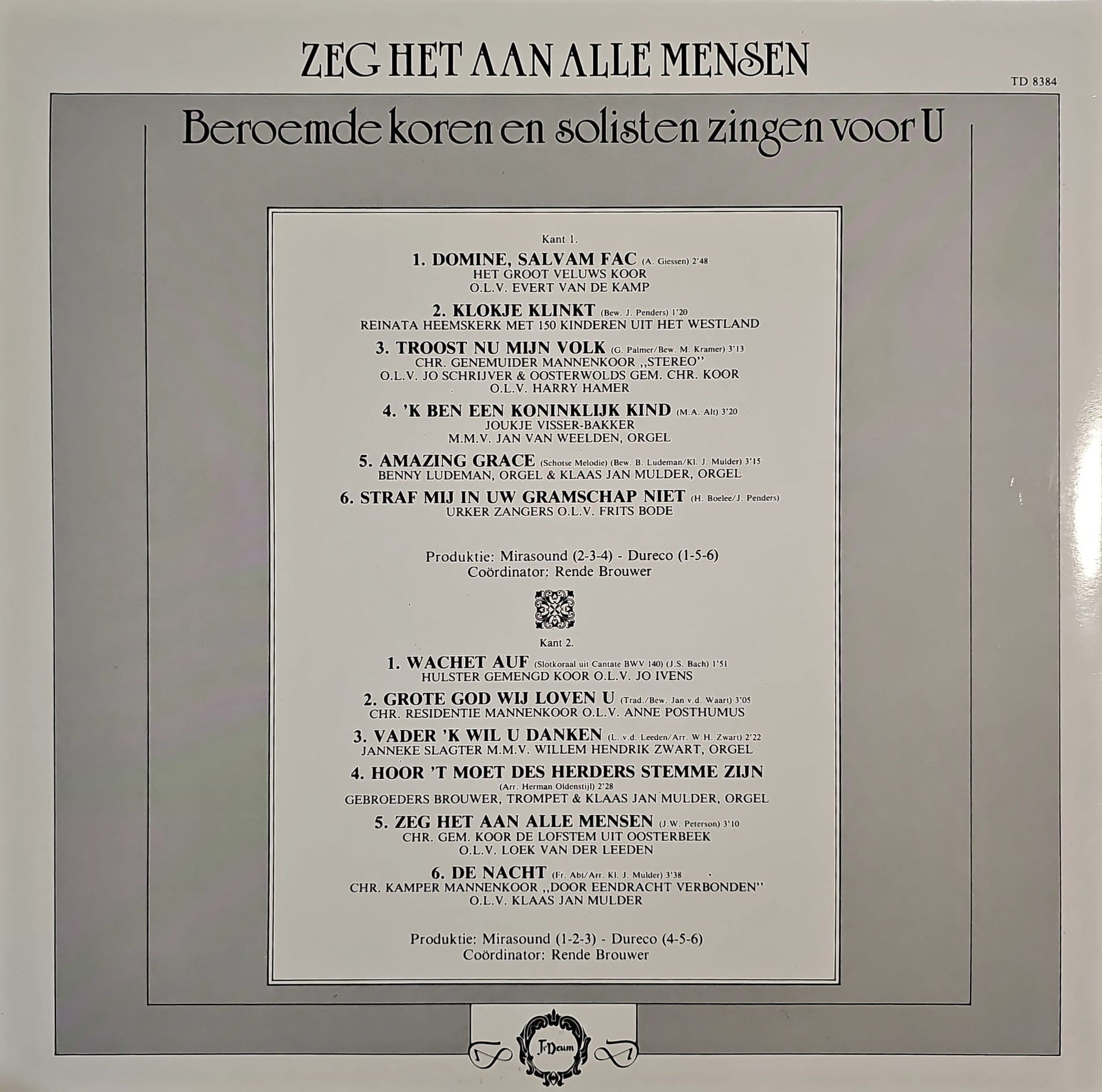Beroemde Koren - Zeg Het Aan Alle Mensen (LP) 50749 Vinyl LP Dubbel VINYLSINGLES.NL