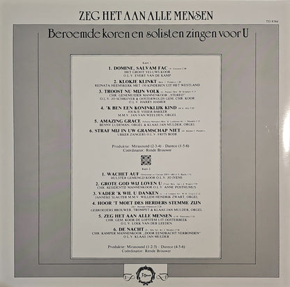 Beroemde Koren - Zeg Het Aan Alle Mensen (LP) 50749 Vinyl LP Dubbel VINYLSINGLES.NL