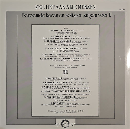 Beroemde Koren - Zeg Het Aan Alle Mensen (LP)
