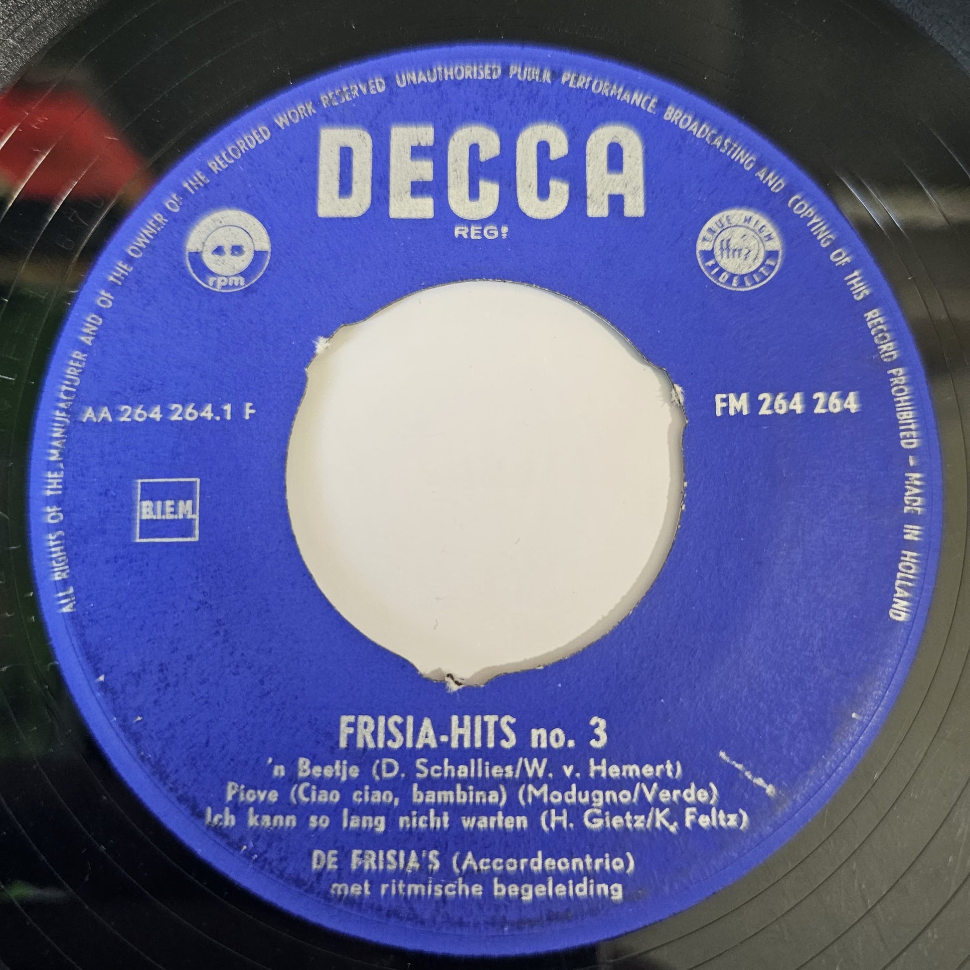 Frisia's - Frisia Hits No. 3 39775 Vinyl Singles Hoes: Generic