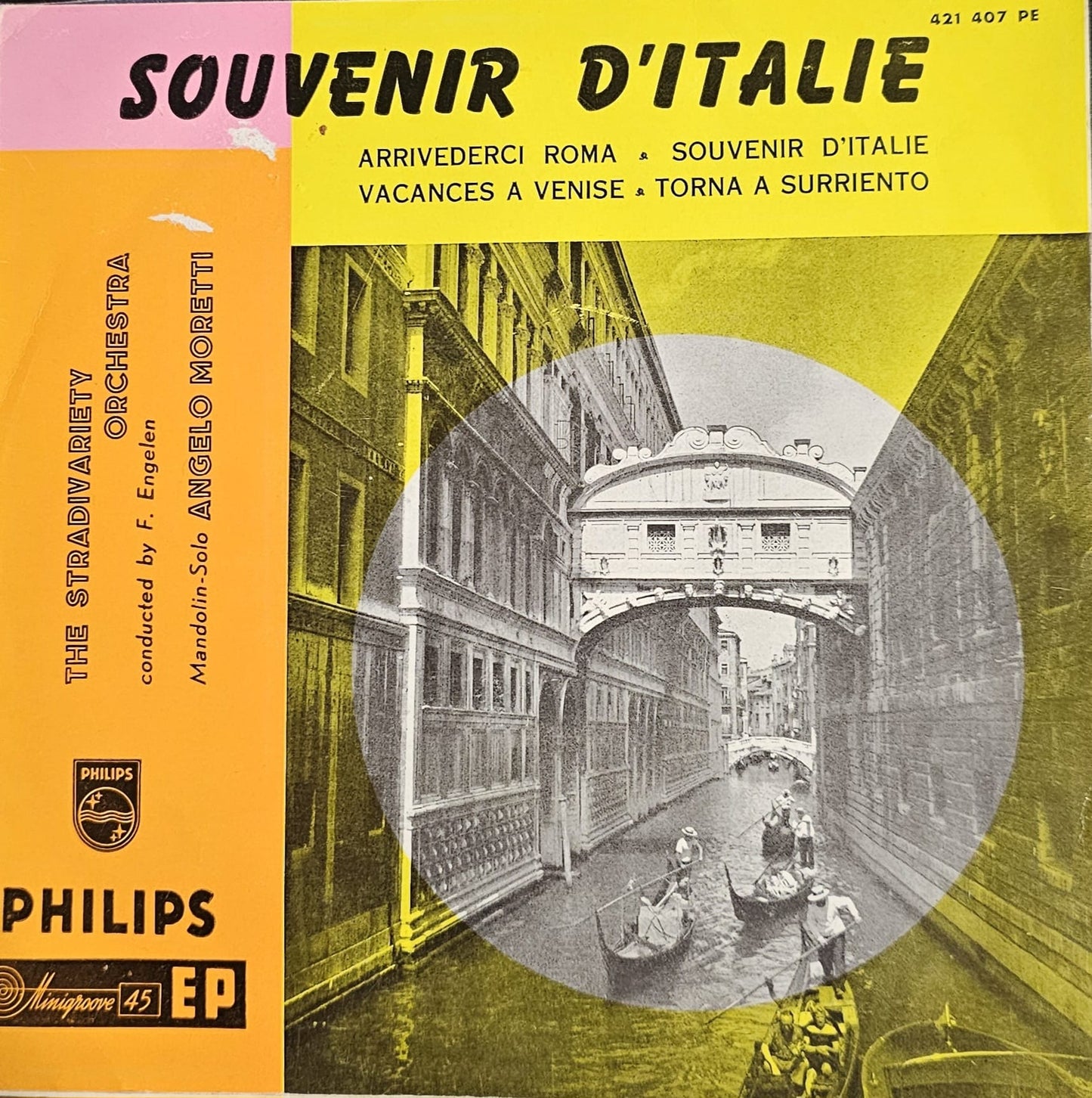 Stradivariety Orchestra - Arrivederci Roma Vinyl Singles EP Vinyl Very Good (VG) <br> Hoes Good Plus (G+)