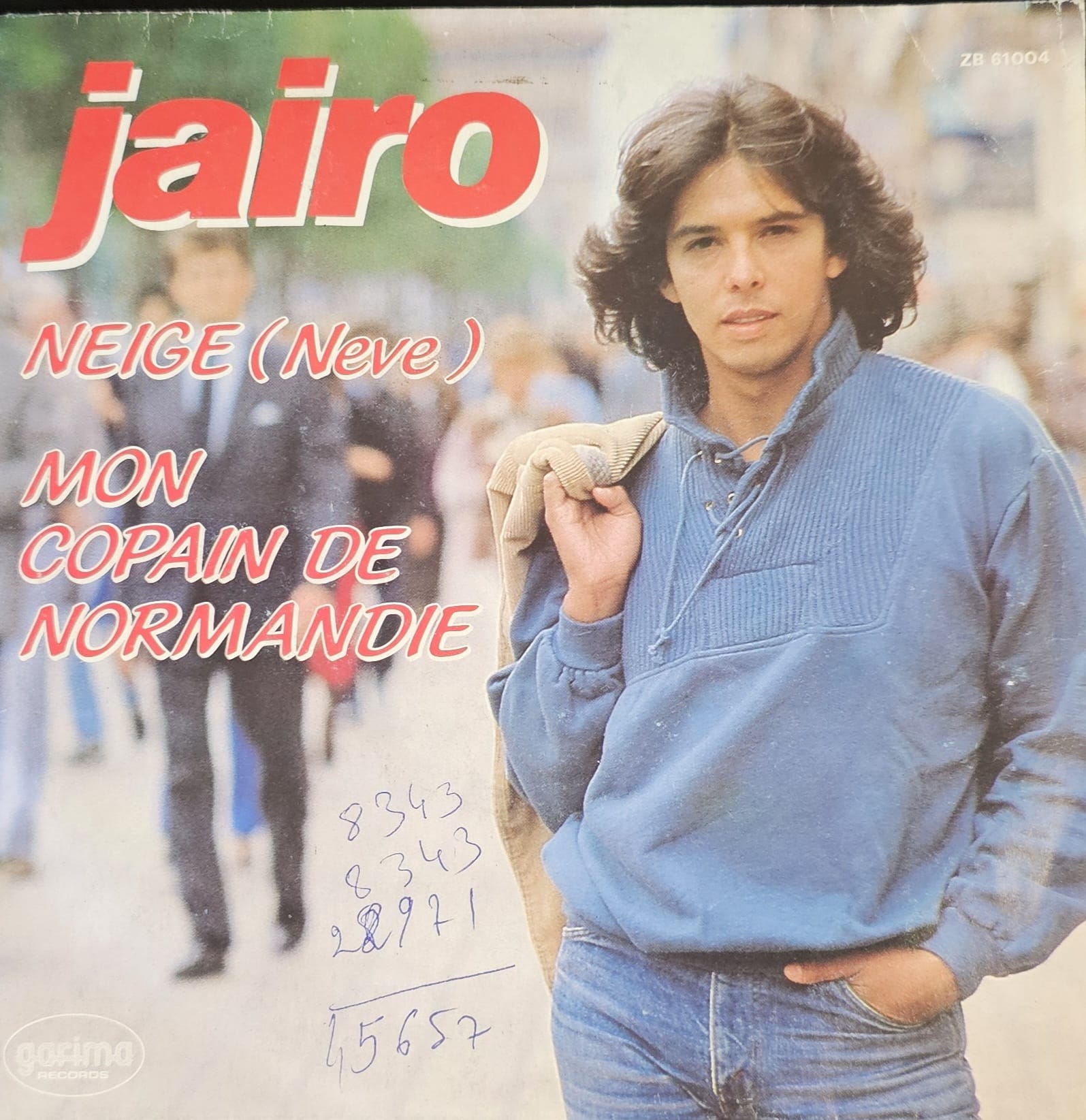 Jairo - Neige (Neve) Vinyl Singles Vinyl Very Good (VG) <br> Hoes Good Plus (G+)