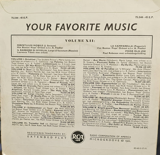 Your Favorite Music - Volume XII Vinyl Singles EP Vinyl Zeer Goed / Hoesje Goed "VINYLSINGLES.NL"