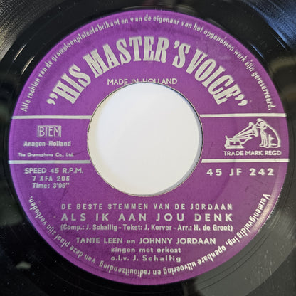 Tante Leen En Johnny Jordaan - Met Zo’n Wals Door Het Leven Te Zweven Vinyl Singles Vinyl Very Good (VG) <br> Hoes Good Plus (G+)