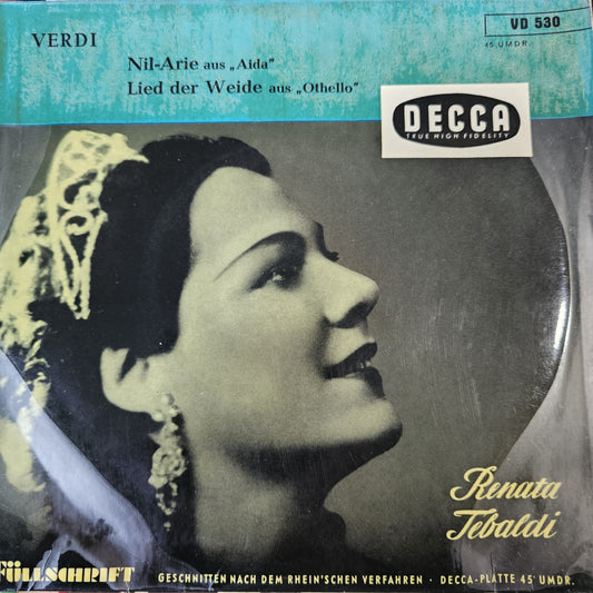 Giuseppe Verdi, Renata Tebaldi - Nil-Arie Aus Aida Vinyl Singles Vinyl Very Good (VG) <br> Hoes Good Plus (G+)