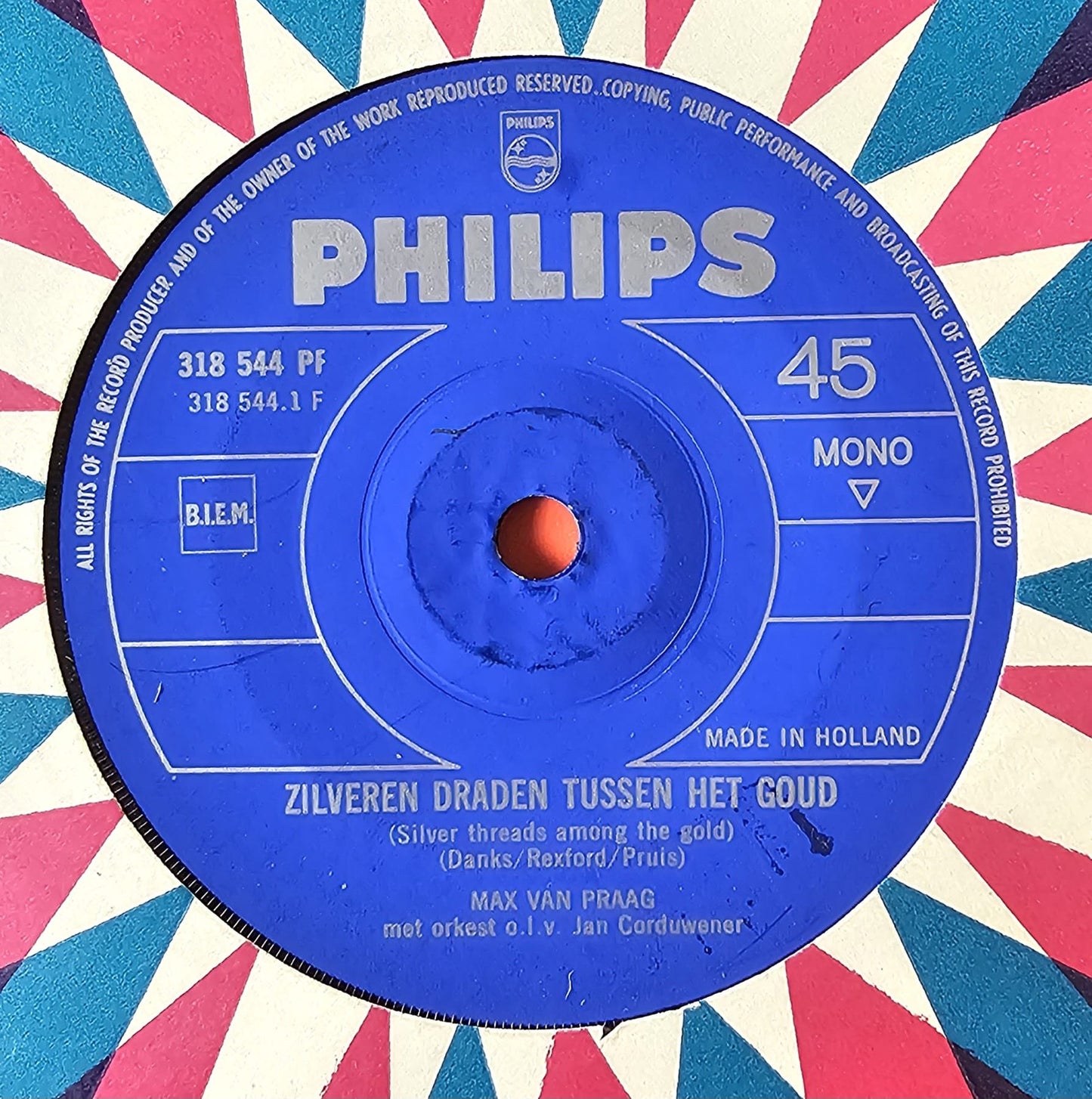 Max van Praag - Zilveren Draden Tussen Het Goud Vinyl Singles Vinyl Very Good (VG) <br> Hoes Generic