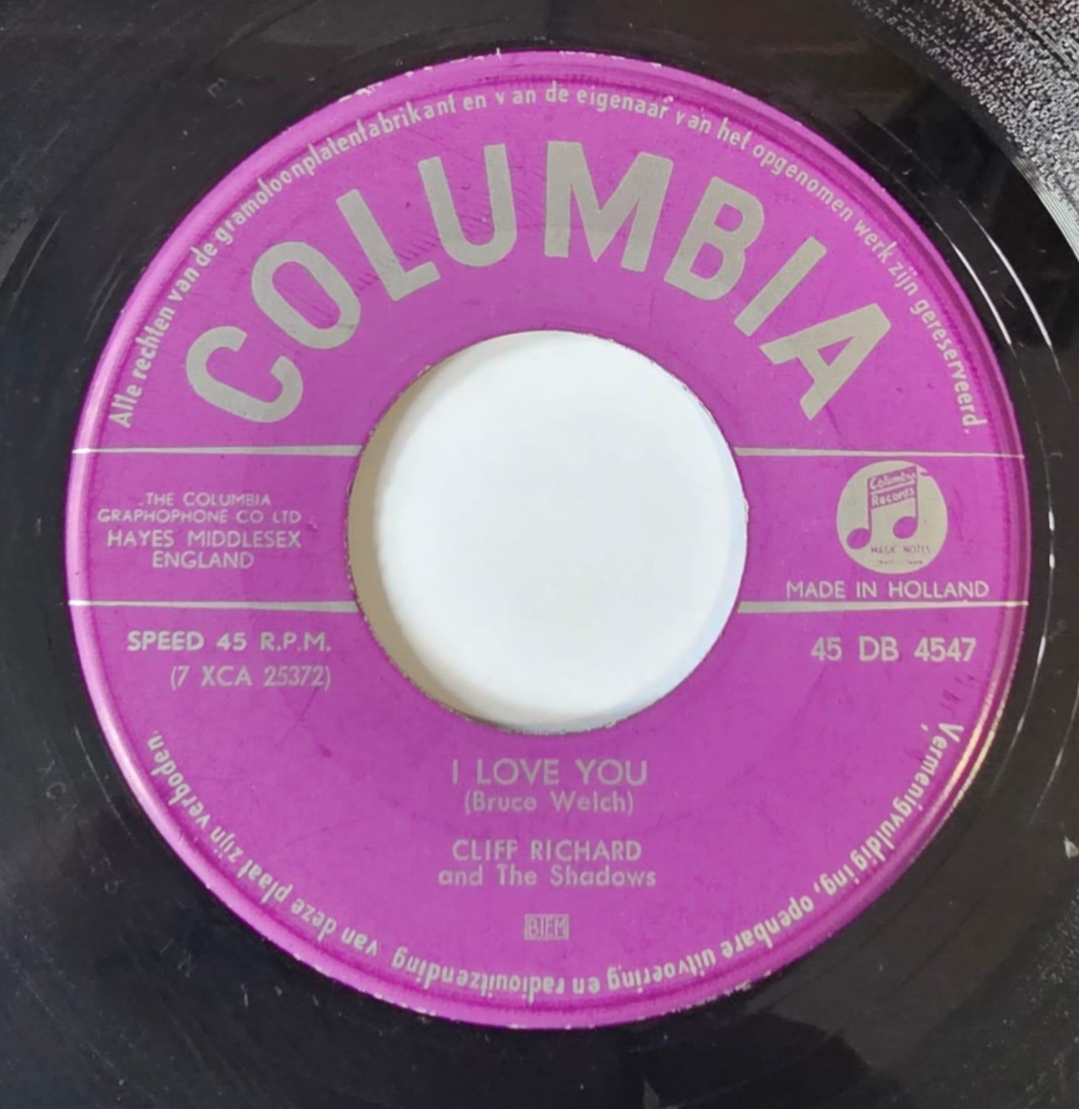 Cliff Richard & The Shadows - I Love You Vinyl Singles Vinyl Very Good (VG) <br> Hoes Generic