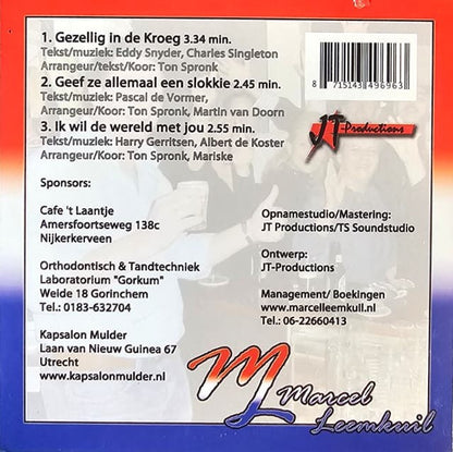 Marcel Leemkuil - Gezellig In De Kroeg (CD) 71182 Compact Disc Single Goede Staat