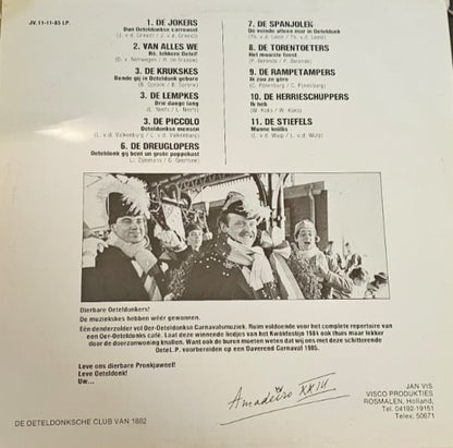 Various – De Oeteldonkse Top 11 1985 (LP) Vinyl LP Vinyl Very Good (VG) <br> Hoes Good Plus (G+)