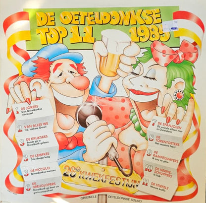 Various – De Oeteldonkse Top 11 1985 (LP) Vinyl LP Vinyl Very Good (VG) <br> Hoes Good Plus (G+)