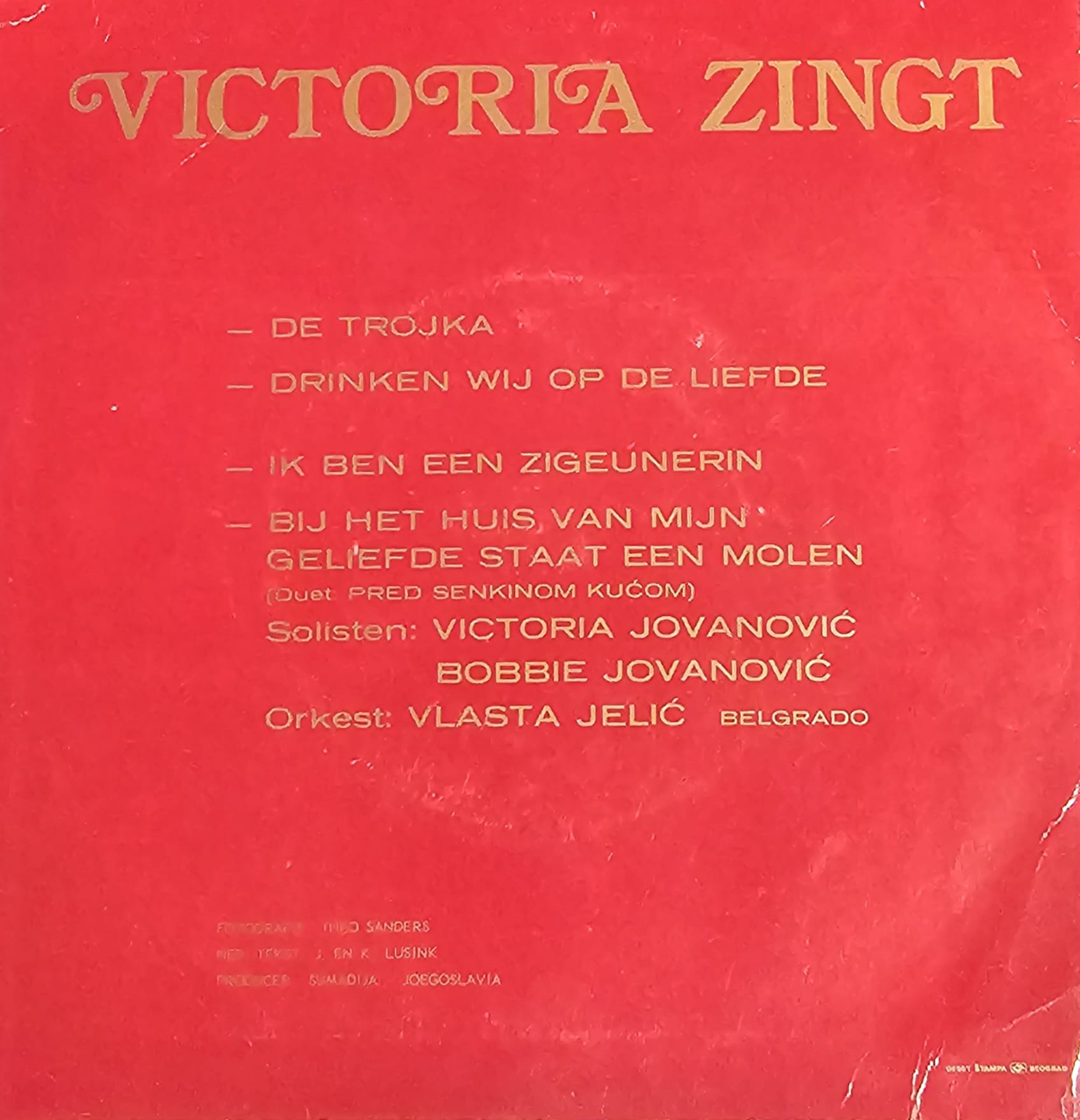 Victoria Zingt Vinyl Singles EP Vinyl Zeer Goed / Hoesje Goed "VINYLSINGLES.NL"