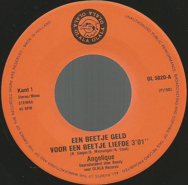 Angelique - Een Beetje Geld Voor Een Beetje Liefde 31194 Vinyl Singles Goede Staat