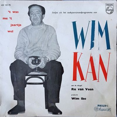 Wim Kan - 't Was Me 't Jaartje Wel Vinyl Singles Vinyl Zeer Goed / Hoesje Goed "VINYLSINGLES.NL"