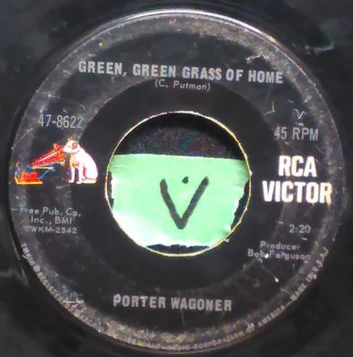 Porter Wagoner - Green, Green Grass Of Home Vinyl Singles Media VG+ / Sleeve Generic