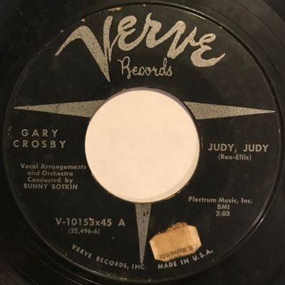 Gary Crosby - Judy, Judy Vinyl Singles Vinyl Zeer Goed / Hoesje Generic "VINYLSINGLES.NL"