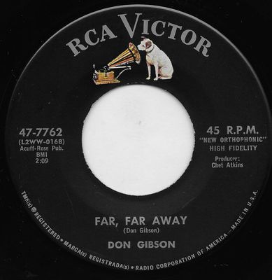 Don Gibson - Far Far Away Vinyl Singles Media VG+ / Sleeve Generic