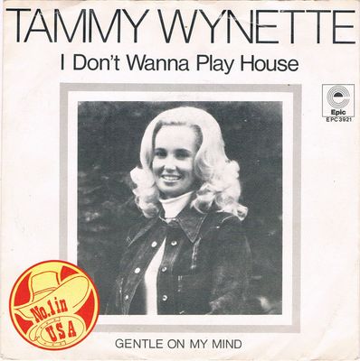 Tammy Wynette - I Don't Wanna Play House Vinyl Singles Vinyl (VG) <br> Hoes (G+)