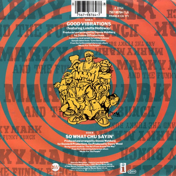 Marky Mark And The Funky Bunch - Good Vibrations Vinyl Singles Vinyl Very Good (VG) <br> Hoes Good Plus (G+)