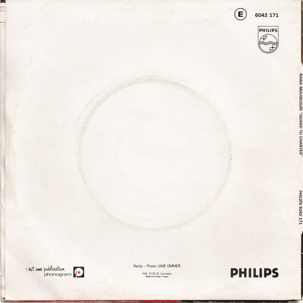 Nana Mouskouri - Quand Tu Chantes Vinyl Singles Vinyl Goed / Hoes Slecht