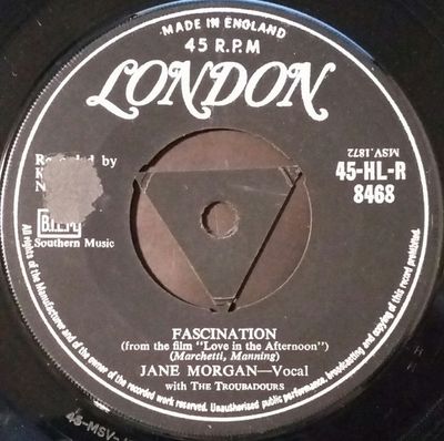 Jane Morgan - Fascination Vinyl Singles Vinyl (VG) <br> Hoes (G+)