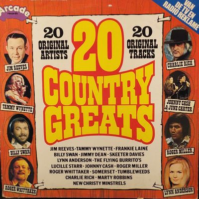 Various - 20 Country Greats (LP) Vinyl Zeer Goed / Hoes Goed "VINYLSINGLES.NL"