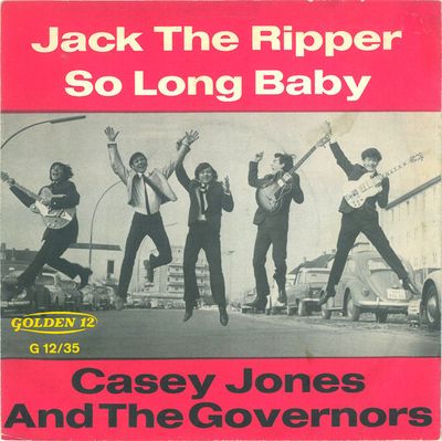 Casey Jones & The Governors - Jack The Ripper Vinyl Singles Vinyl Zeer Goed / Hoesje Plakband "VINYLSINGLES.NL"