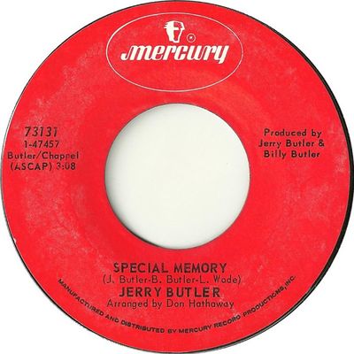 Jerry Butler - Special Memory Vinyl Singles Vinyl Zeer Goed / Hoesje Generic "VINYLSINGLES.NL"