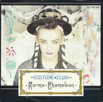 Culture Club - Karma Chameleon Vinyl Singles Vinyl Zeer Goed / Hoesje Stickertje "VINYLSINGLES.NL"