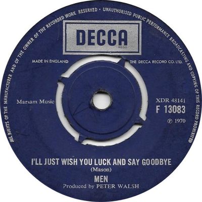 Men - She Works In A Woman's Way Vinyl Singles Media VG+ / Sleeve Generic