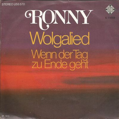 Ronny - Wolgalied Vinyl Singles Media VG+ / Sleeve G+