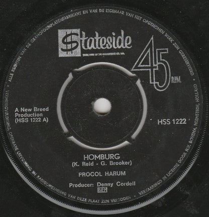 Procol Harum - Homburg Vinyl Singles Vinyl Goed / Hoes Generic
