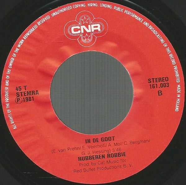 Rubberen Robbie - De Nederlandse Sterre Die Strale Overal Vinyl Singles Vinyl Very Good (VG) <br> Hoes Generic