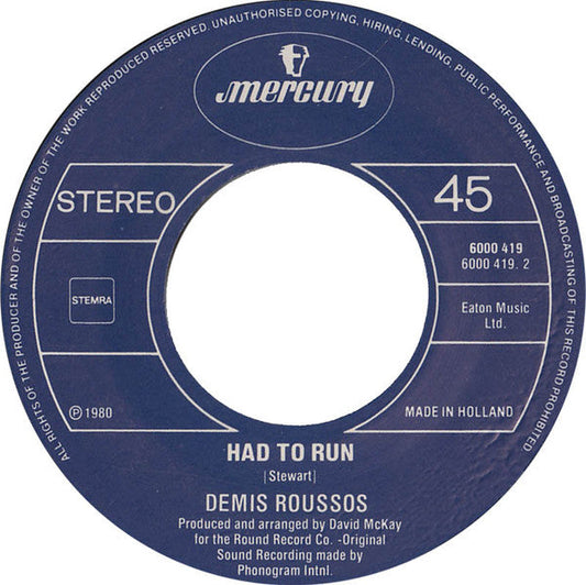 Demis Roussos - Lost In Love Vinyl Singles Vinyl Zeer Goed / Hoesje Generic "VINYLSINGLES.NL"