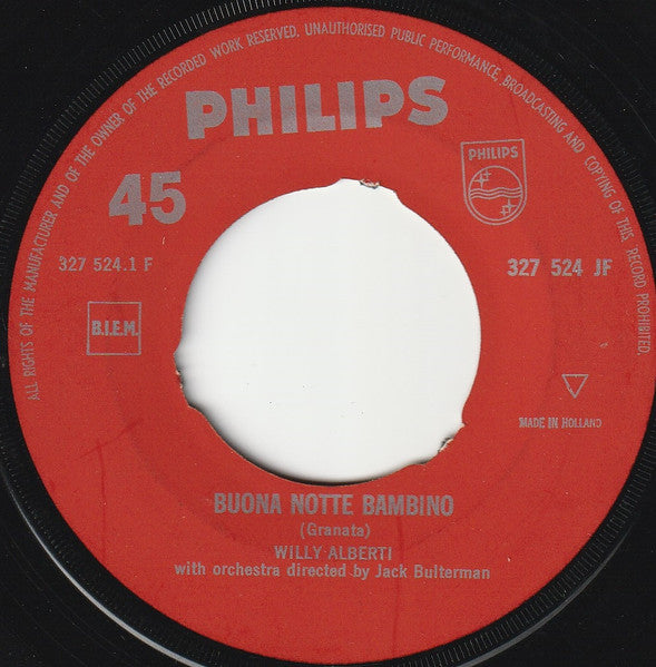 Willy Alberti - Buona Notte Bambino 35205 Vinyl Singles Goede Staat