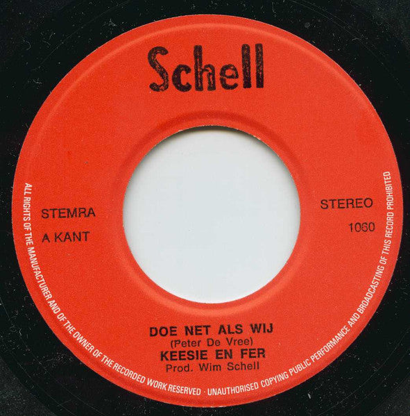 Keesie - Doe Net Als Wij Vinyl Zeer Goed / Hoesje Generic "VINYLSINGLES.NL"