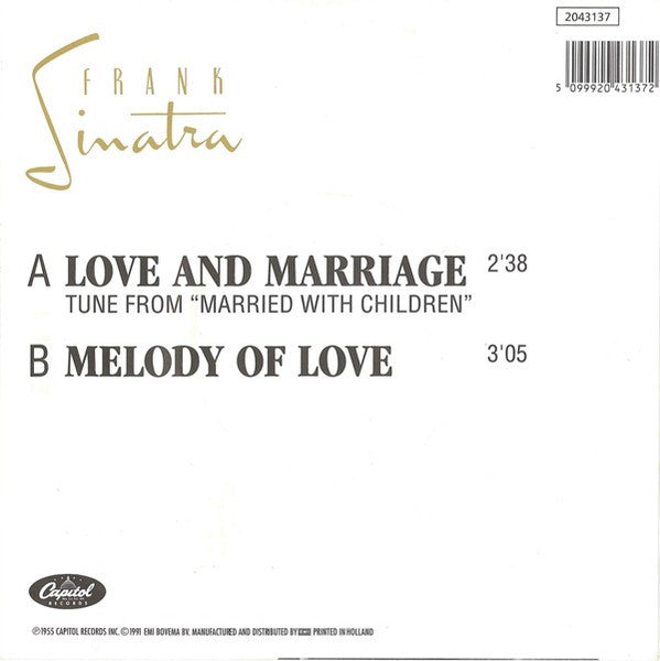 Frank Sinatra - Love And Marriage 37882 Vinyl Singles Goede Staat