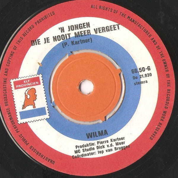 Wilma Met Vader Abraham - Zou Het Erg Zijn Lieve Opa Vinyl Singles Vinyl Very Good (VG) <br> Hoes Generic