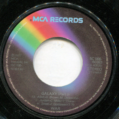 War - Galaxy Vinyl Singles Vinyl (VG) <br> Hoes Generic