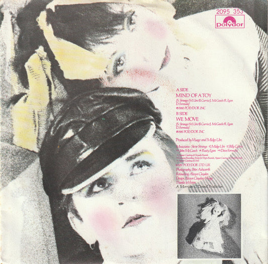 Visage - Mind Of A Toy Vinyl Singles Vinyl Zeer Goed / Hoesje Goed "VINYLSINGLES.NL"