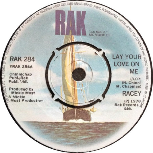 Racey - Lay Your Love On Me 37964 Vinyl Singles Goede Staat