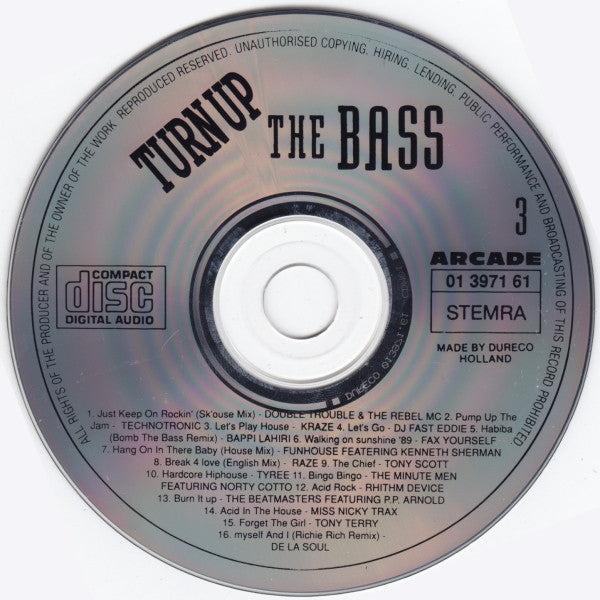 Various - Turn Up The Bass Volume 3 (CD) Compact Disc Goede Staat